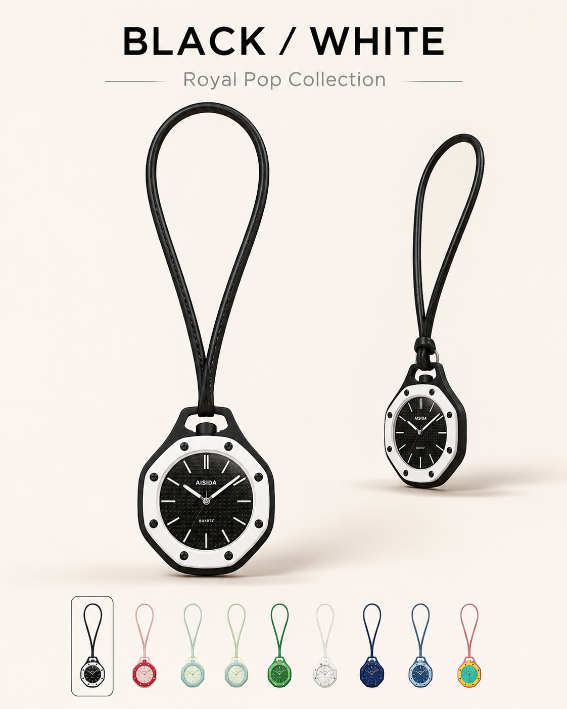 Royal Pop Sport Watch – Black & White