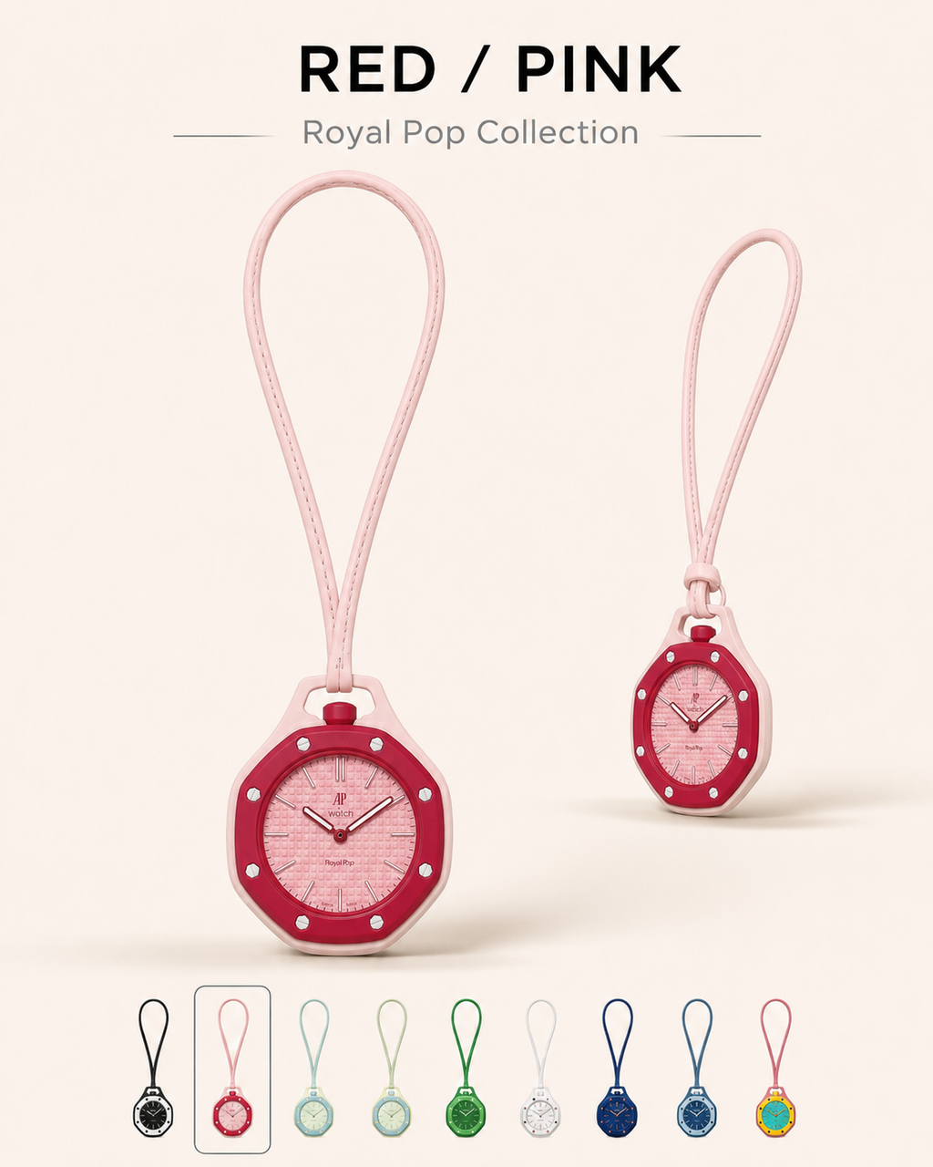 Royal Pop Sport Watch – Red Pink