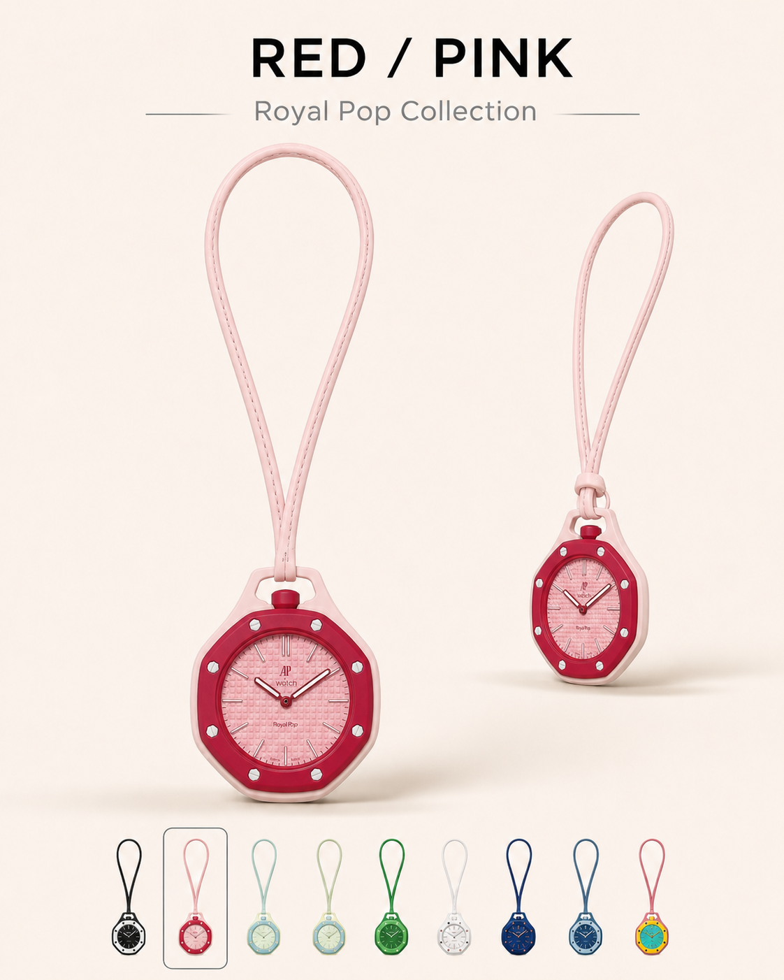 Royal Pop Sport Watch – Red Pink